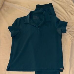 Caribbean Blue Scrub Set